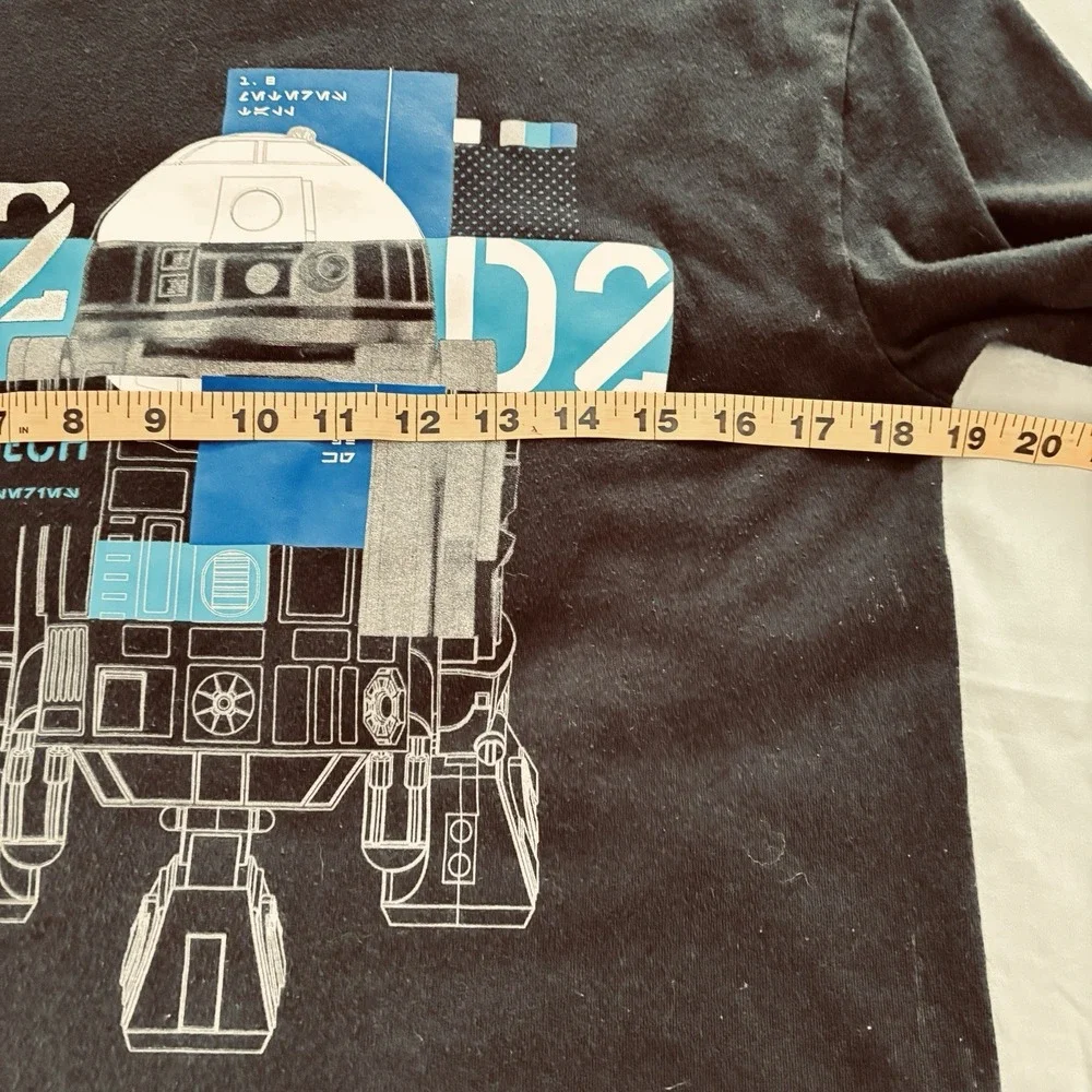 Gap Star Wars Black Youth XXL Long Sleeve Tee Shirt  R2D2 Astromech Droid Cool